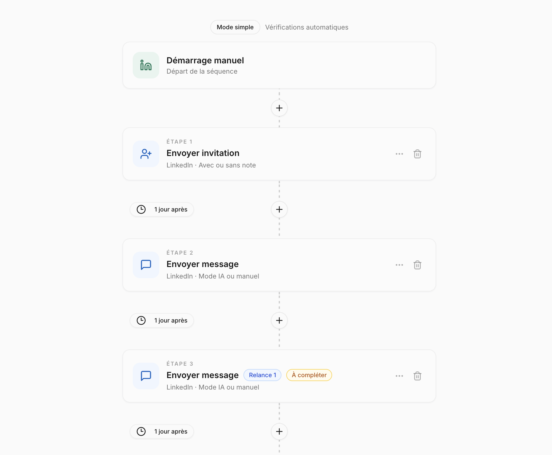 Interface Reakly : Campagnes